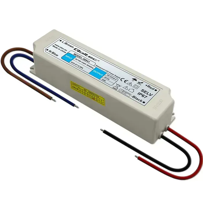 Qoltec LED Driver IP67 36W | 12V | 3A | Waterproof | White Фото 3