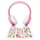 Lenco on-ear austiņas ar Bluetooth bērniem, rozā Foto 2