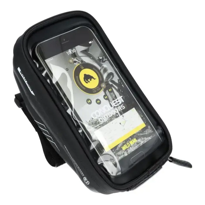 WILDMAN traveling bag for bike handlebars with zipper E1 1L ( 4 "- 7" ) black Photo 3