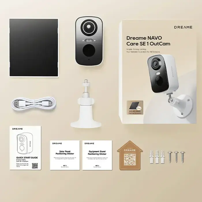Dreame Navo Care SE 1 Outcam outdoor camera with solar panel - white Foto 17