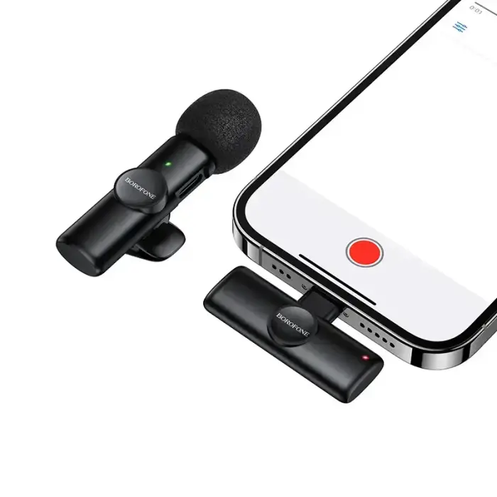Borofone Lavalier wireless microphone BFK16 Winner Lightning black Фото 2