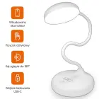 Wireless LED desk Lamp 6W, 3000/4500/6000K, touch control, 3000mAh, white, LTC Foto 1