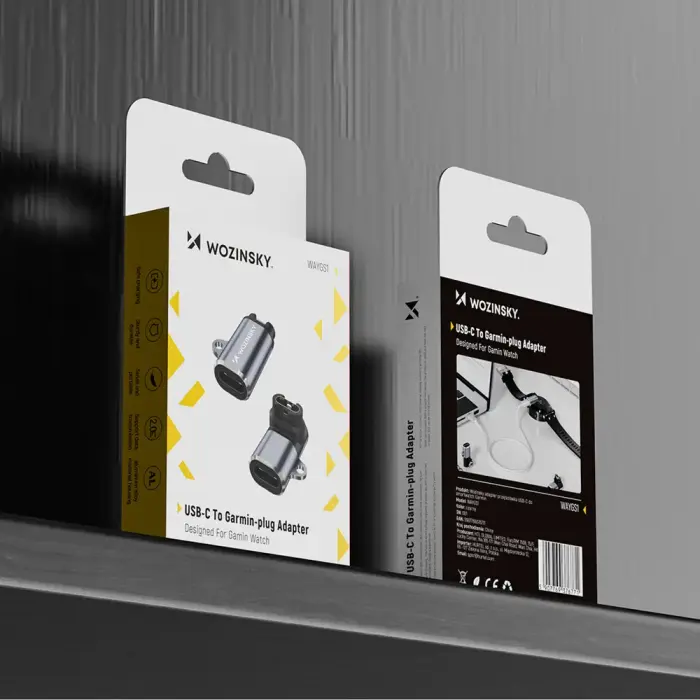Wozinsky WAYGS1 USB-C Adapter for Garmin Smartwatch - Gray Фото 9