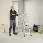 Telescopic ladder Master DTL100 / aluminum / 2x4 - 2x6 steps Photo 12