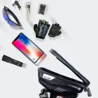 WILDMAN traveling bag for bike handlebars with zipper E1 1L ( 4 "- 7" ) black Photo 9