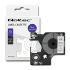 Qoltec Tape for DYMO D1 40913 | 9mm x 7m | White / Black overprint Foto 1