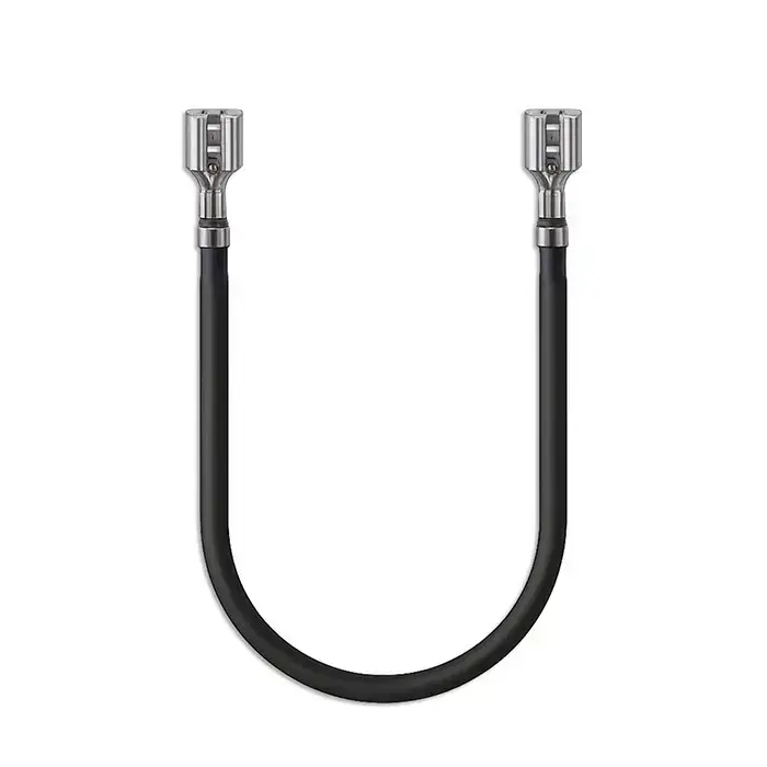 Qoltec Battery cable, female FASTON connector 250 | 20 cm | Black Photo 2