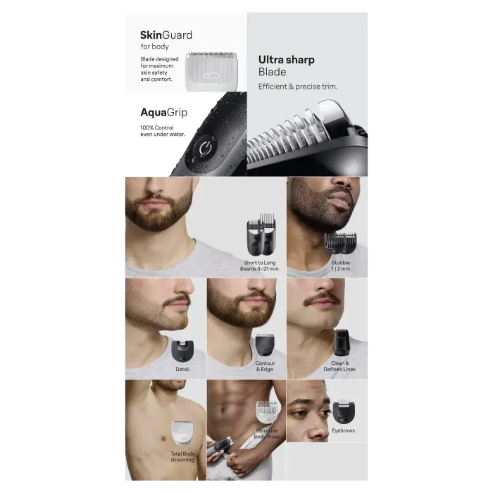 BRAUN galvas un ķermeņa trimmeris Foto 2