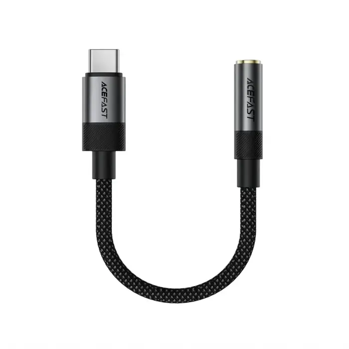 Acefast J12 USB-C to 3.5mm mini jack adapter - black Photo 2