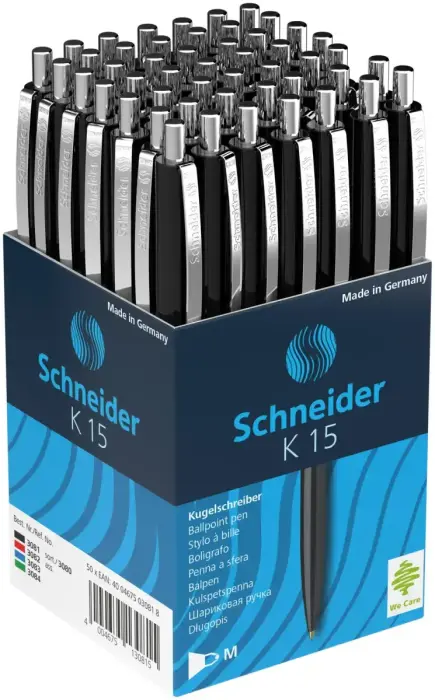 Lodīšu pildspalva SCHNEIDER K15, melns korpuss, melna tinte Photo 4