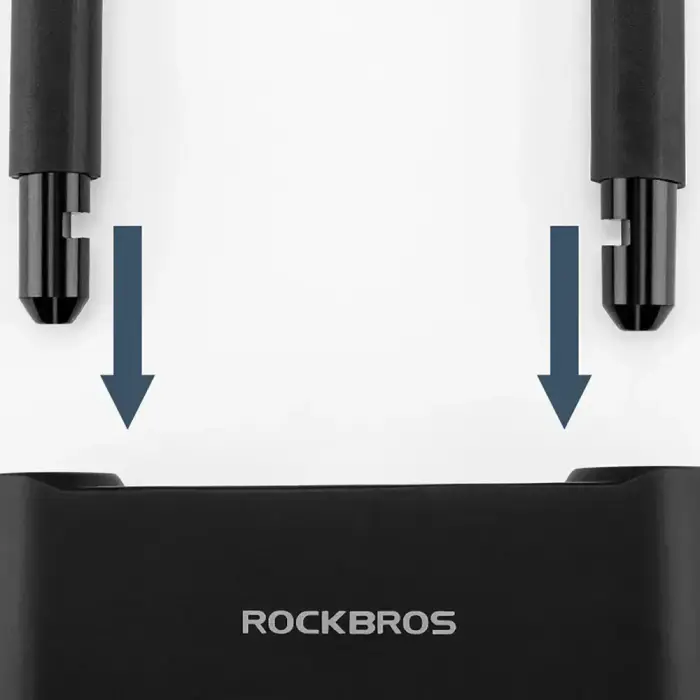 Rockbros 32210818001 SMART Bicycle Lock with Fingerprint Reader and Bluetooth Connectivity - Black Фото 7