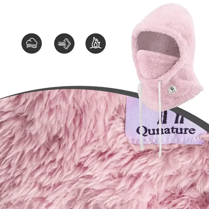 Qunature Arctic Velvet Ski Balaclava Size L - Pink Photo 6