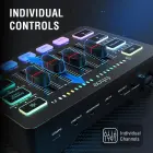Fifine SC3 audio mikseris RGB | Straumēšana | XLR | 48V | Vokāls melns Foto 6