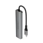 Acefast J18 USB Hub USB-C 6-in-1 HDMI 4K 60Hz PD90W Docking Station - Gray Фото 2