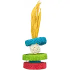 Rotaļlieta maziem dzīvniekiem : Trixie Luffa rings with rattan ball and wooden plate, ø 6×20cm Foto 2