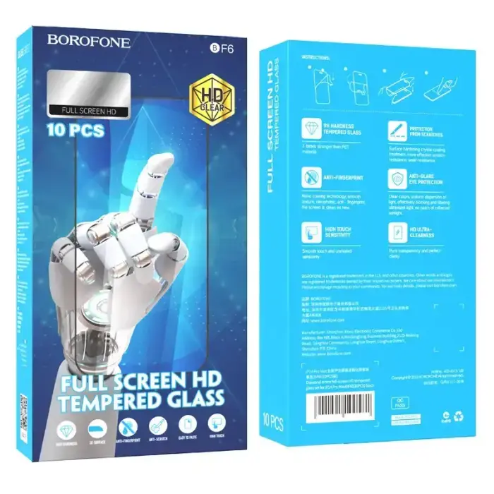 Borofone Tempered glass BF6 Diamond Armor Full Screen HD for Iphone 15 Pro Max - 10 pieces Foto 10