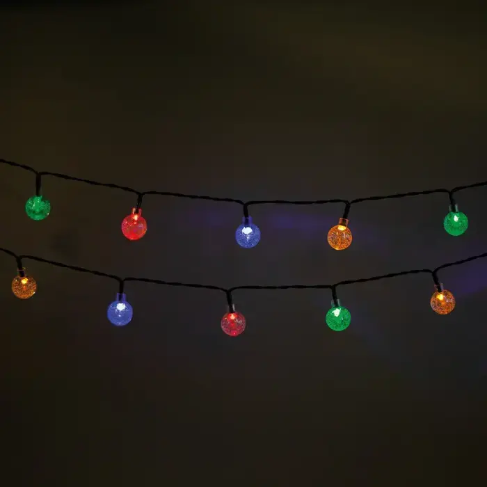 String Light Solar LED CRYSTAL BALLS SCB61 6,5m 30 balls multicolor Forever Light Фото 3