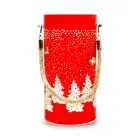 Christmas glass Lantern FCL-10 red-gold L Forever Light Foto 1