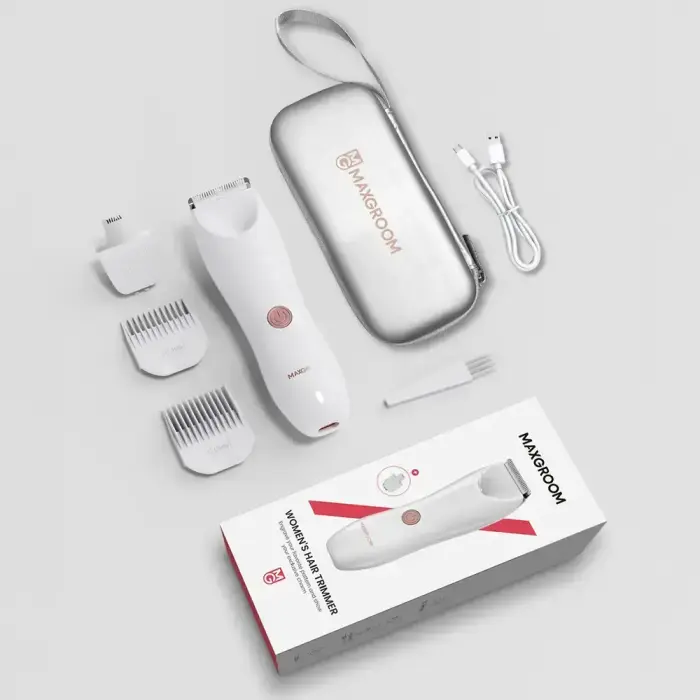 MAXGROOM M-9082 2-in-1 Women's Body and Face Trimmer - White Фото 4