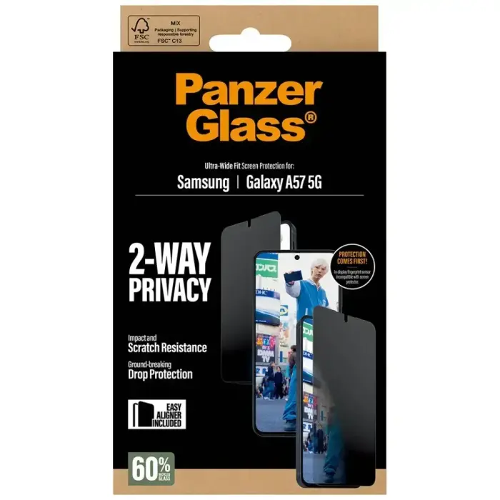 Privacy glass PanzerGlass Ultra-Wide Fit for Samsung Galaxy A57 5G Foto 3