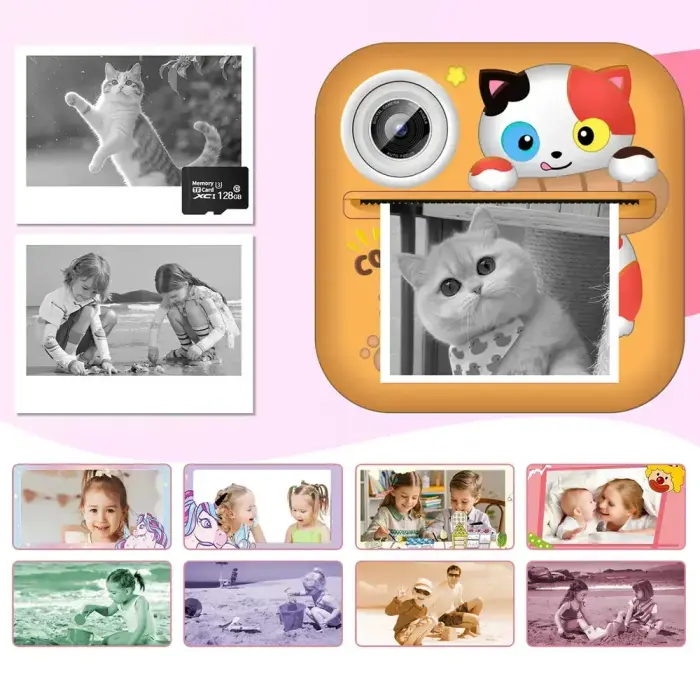 Wozinsky WDT-05 thermal printer camera, for children, print - orange Foto 7