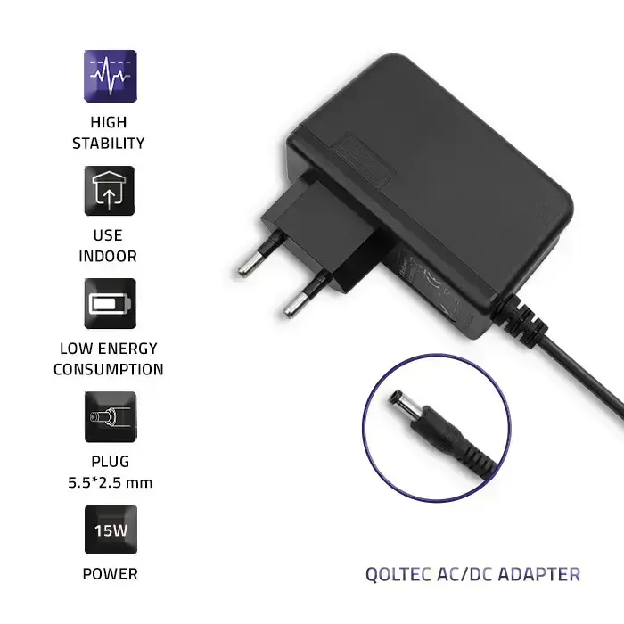 Qoltec Plug-in power supply 15W | 5V | 3A | 5.5*2.5 Foto 4