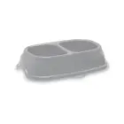 Feed bowl Break 13 0,2+0,2L 21x13x5cm assorted grey/blue Photo 1