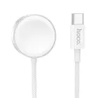 Wireless charger Hoco 2,5W USB C compatible with Apple Watch and Samsung Watch CW59 white Foto 1