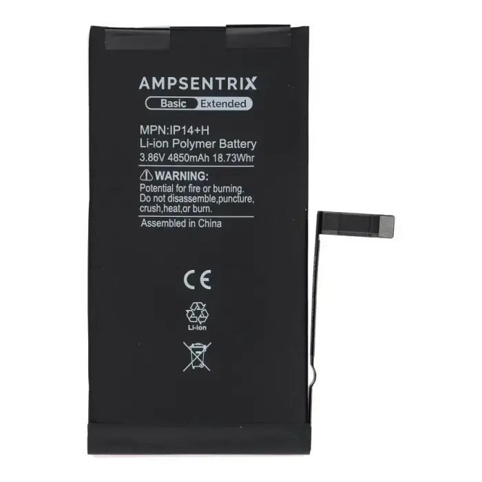  AmpSentrix Basic battery for iPhone 14 Plus (high capacity 4850 mAh) Фото 2