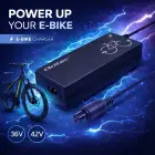 Qoltec Fast Charger for e-bike 36V | 42V | 2A | GX12-3Pin +power cable Фото 5