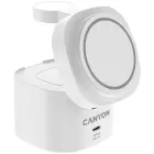Canyon 4 in 1 Wireless Charging Stand, 30W max, Size: 70x70x70.3mm, weight: 414g, with 65W charger and 1M cable, white Foto 3