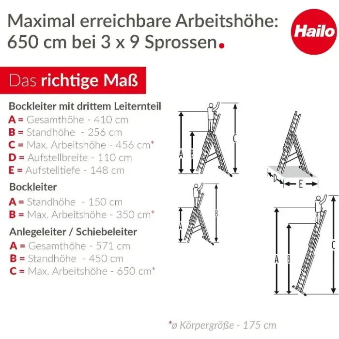 ProfiStep Combi ladder / aluminium / 3x9 steps Photo 3