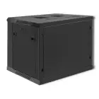 Qoltec RACK Cabinet 19" | 9U | 600 x 500 x 600 | Tempered doors | Hanging | Steel case | Lock | Black Photo 5