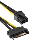 Adapter with cable Akyga AK-CA-30 SATA (m) | PCI-E 6 pin (f) 15cm Foto 2