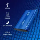 Qoltec Aluminium External Hard Drive Case HDD SSD 2.5'' SATA3 | USB 3.0 | Blue Foto 2