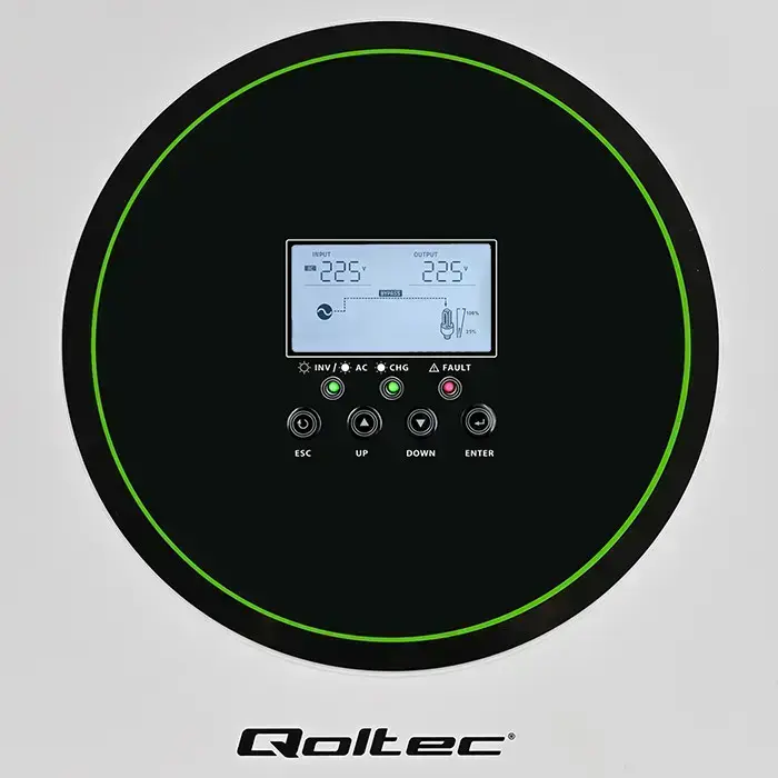 Qoltec Hybrid Solar Inverter Off-Grid 6200W | 120A | 48V| MPPT | BMS | AGM GEL LiFePO4 |  Wi-Fi option | Sinus | Power factor 1.0  Foto 11