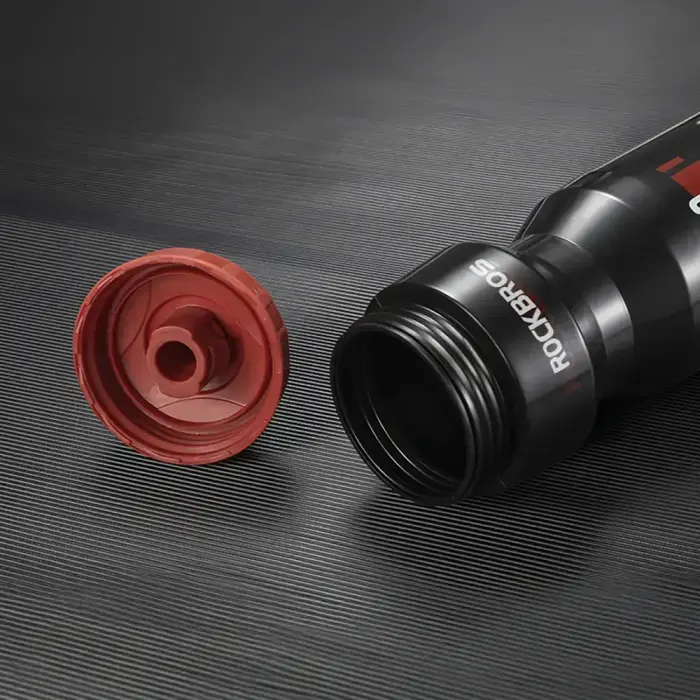 Rockbros 750 ml Bike Bottle - Transparent Black with Red Mouthpiece Photo 7