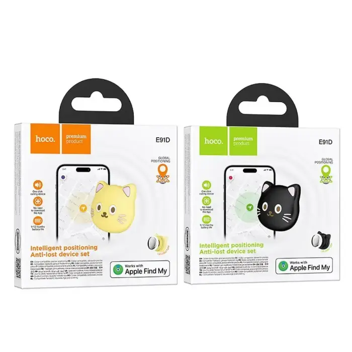 Locator compatible with Apple Find My Hoco Cat shape E91D black Foto 7