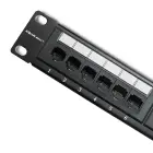 Qoltec Patch panel RACK | 24 ports | cat.6 UTP | Black Foto 2