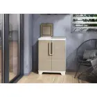 Waste sorting system Split Premium Wood 110L Recycling system 68x39x92cm light beige/light gray Photo 4