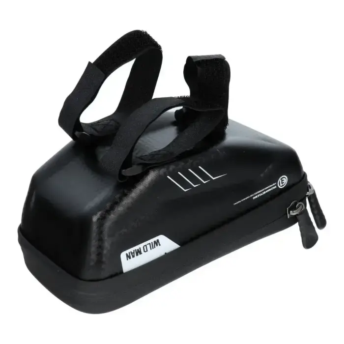 WILDMAN traveling bag for bike handlebars with zipper E1 1L ( 4 "- 7" ) black Photo 2