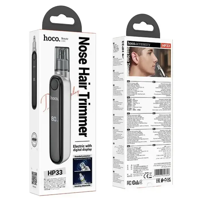 Nose hair trimmer Hoco with display HP33 metal gray Foto 7