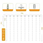 LED CURTAIN (100 LED LAMPS) 3Mx1M WARM WHITE Фото 2