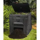 Komposta kaste E-Composter Without Base 470L melna Foto 6