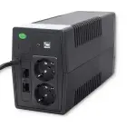 Qoltec Uninterruptible Power Supply UPS Line Interactive | Monolith | 650VA | 360W | LCD | USB | RJ45 Photo 2
