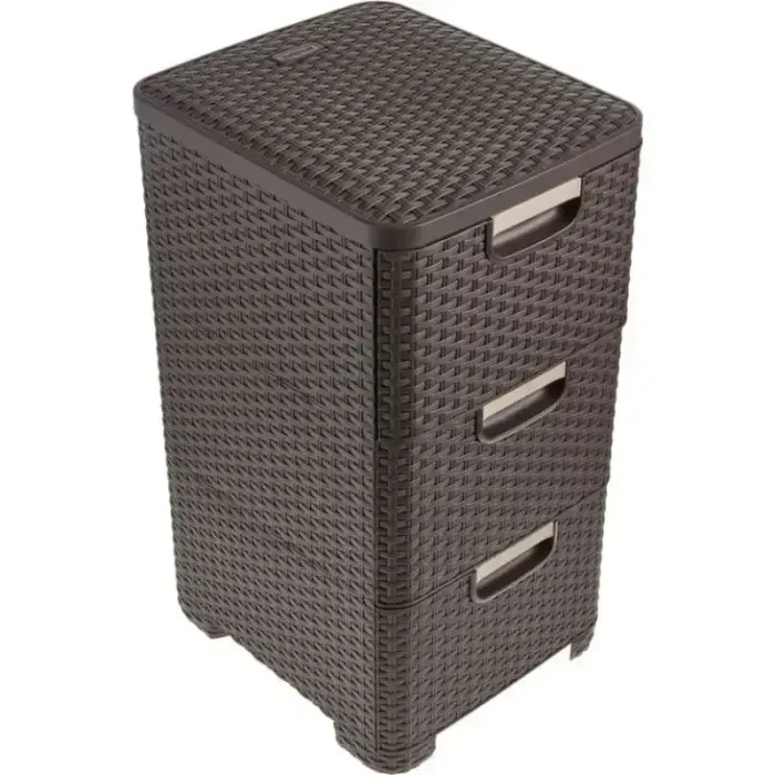 Kumode ar 3 atvilktnēm Style 33x38x60cm tumši brūna Foto 7