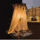 LED CURTAIN (100 LED LAMPS) 3Mx1M WARM WHITE Фото 4