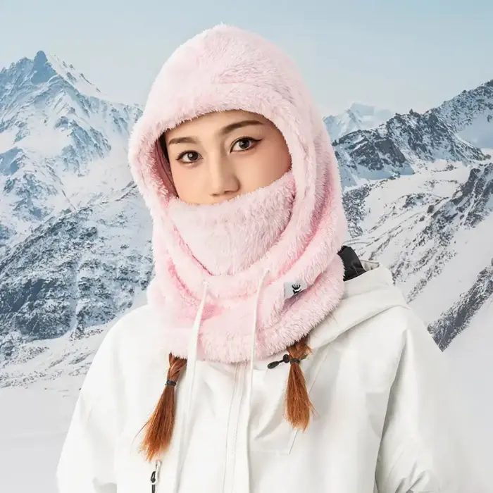 Qunature Arctic Velvet Ski Balaclava Size M - Pink Photo 3