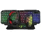Set 4in1 Combo XTRIKE ME CMX-415 EN on-ear headphones + keyboard + mouse + mouse pad black/white Фото 1