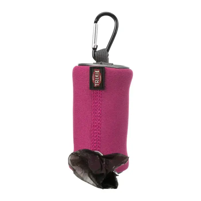 Waste bag dispenser - Trixie Poop bag dispenser, neoprene, 1 roll of 20 bags Photo 2